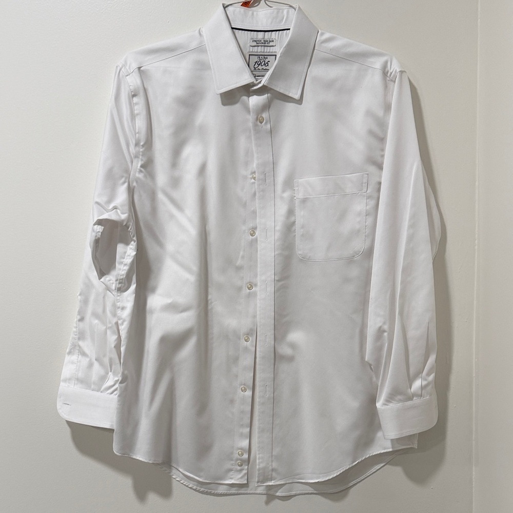Jos. A. Bank Crisp White Dress Shirt Size 16 1/2 34